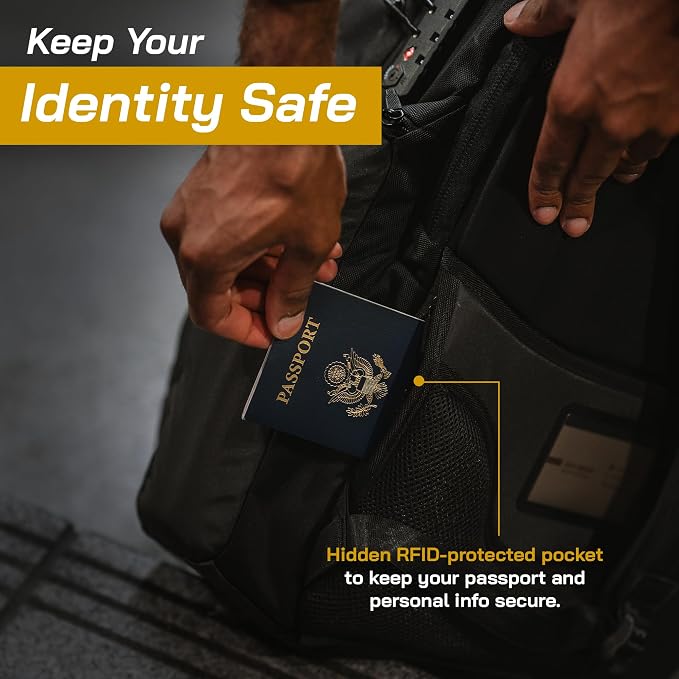 EMP Proof Backpack PRO, Faraday Backpack For Laptops & Devices | Military Grade Data Protection & Privacy Bag For Laptops, Standard, RFID Pockets, TSA Lock, Rainfly & 180 Degree Lay Flat - Image 6