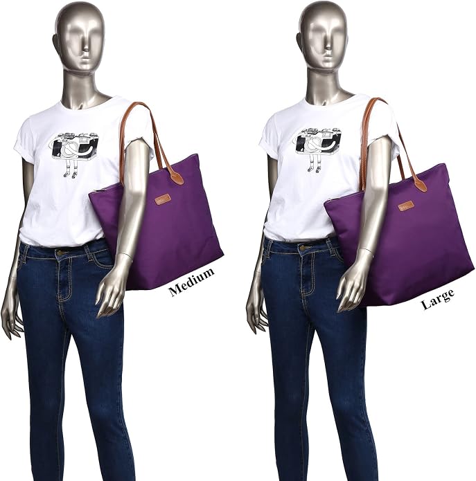 Water Resistant Light Weight Nylon Tote Bag Handbag - Image 5