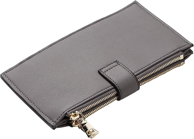 Travelambo Womens Leather Bifold Wallet, Slim RFID Blocking Card Holder | Large Capacity, 16 Card Slots & ID Window, 2 Zipper Pockets, Dual Snap Closure, Slim Lightweight, RFID Privacy Protection - Image 5