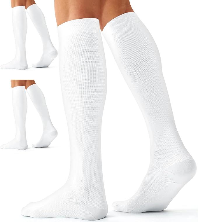 Compression Socks for Women and Men(3 Pairs)15-20mmHg - Best Circulation Support Socks by Bluemaple