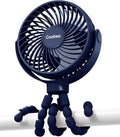Coohea Clip on Stroller Fan, Rechargeable Long-Lasting Power Wind Fan | 4000mAh Battery Operated, 360° Rotatable Flexible Tripod, 3 Adjustable Speed, Portable Fan for Car Crib Backseat Beach Travel by Coohea