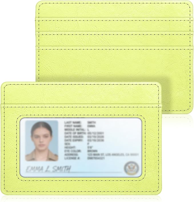 FINTIE Slim Minimalist Front Pocket Wallet RFID Blocking Credit Card Holder | Card Cases with ID Window for Men Women, Citrus by Fintie