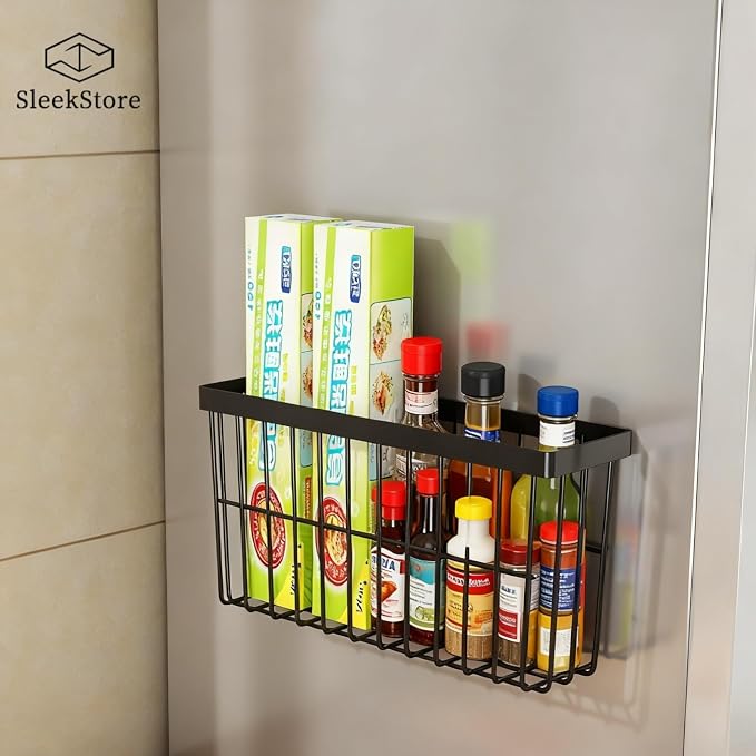 Kitchen Cabinet Door Storage Box, Self Adhesive Wall Mounted,Wardrobe/Bathroom/Refrigerator Small Items Organizer,Oil bottle/Seasoning storage (3 Piece) - Image 8