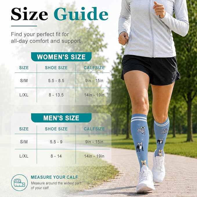 COOLOVER Copper Compression Socks for Women and Men(6 Pairs)-Best Support for Running, Athletic, Travel - Image 7