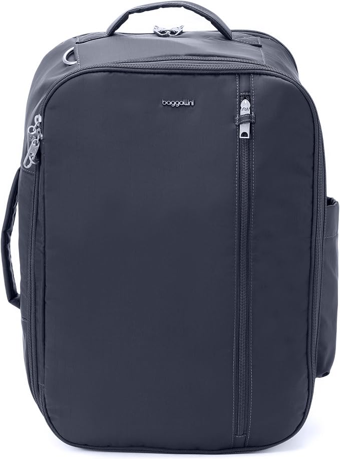 Securtex® Classic Anti-Theft Convertible Travel Backpack - 11x17” Carry-On, Fits 16” Laptop, Locking Zippers, Expandable by baggallini