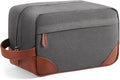 Vorspack Canvas Travel Toiletry Bag for Men, Large, Light Grey | Water-Resistant Travel Bag for Toiletries, Large Capacity, Organized Compartment, Suitable for Shaving, Grooming, Accessories by Vorspack