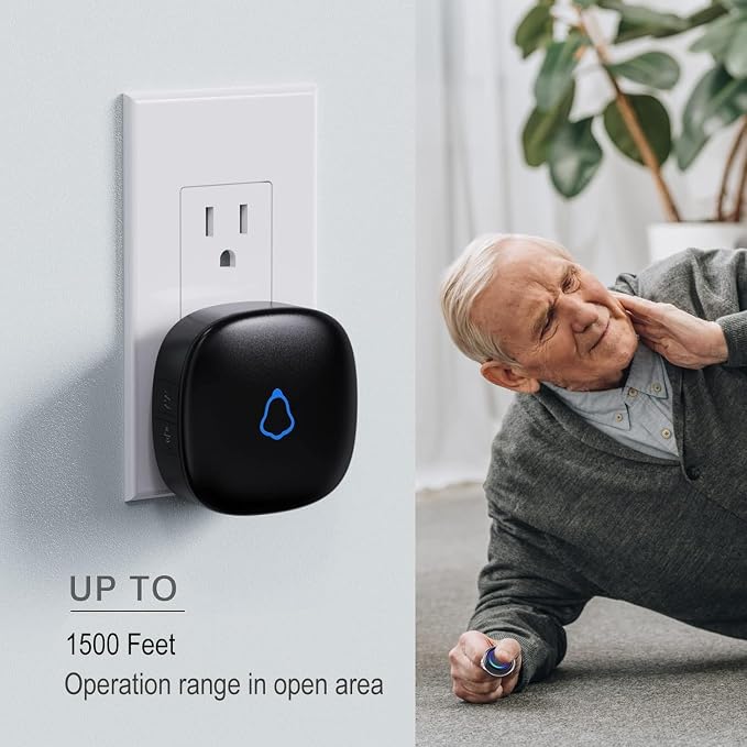 Wireless Caregiver Pager, 3 Call Buttons + 3 Receivers for Elderly at Home | Medical Life Alert System for Seniors/Kids, SOS Emergency Panic Call Bell, Nurse Calling/Patient Assistance Help Buzzer Alarm - Image 2