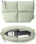 Comfyable Puffy Electronics Organizer Travel Case, Cute Tech Pouch for Women Men, Cable Storage Bag for Charger, Phone, Power Bank, Cord, Compact Tech Accessories Pouch, Sage by Comfyable