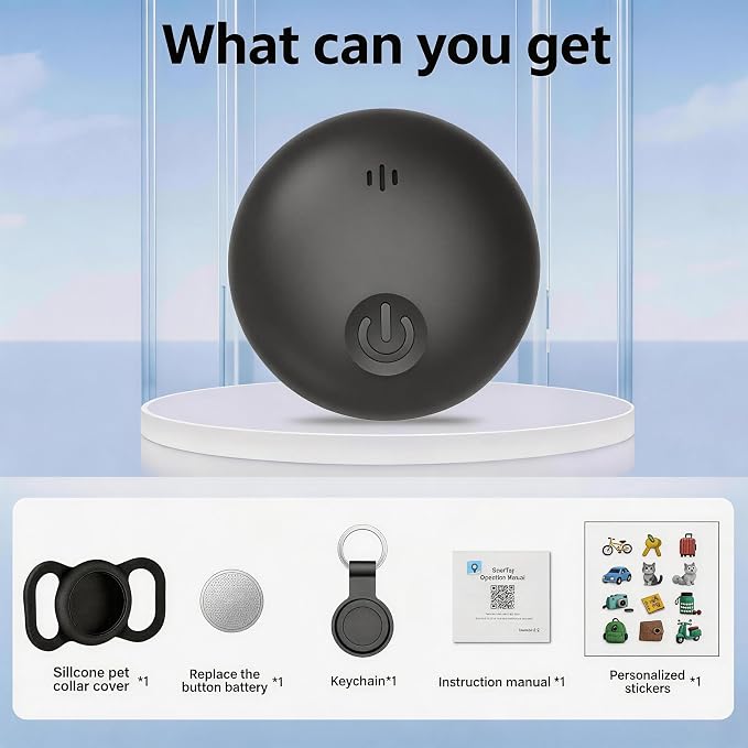 GPS Tracker for Dogs, Smart Collar with Real-Time Location - Pet Location Tracker with Holder, No Monthly Fee/No SIM Card, Works with iOS Find My【Apple MFi Certified】 ﻿, Ultra-Slim, IP68 Waterproof - Image 7