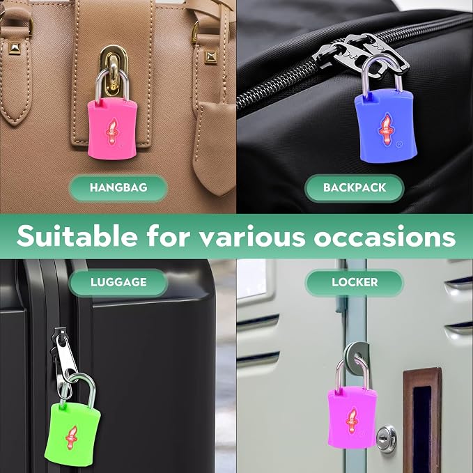 Safe Skies TSA Travel Lock Set 6-Pack with 6 Luggage Tags | 6 Locks + 6 Matching Tags | Keyed Alike | 2 Keys/Lock | TSA Safe Skies Approved | 90-Day Warranty - Image 3