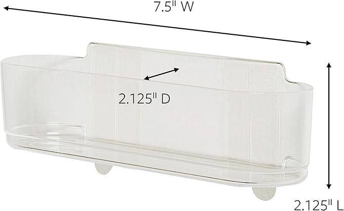 Command Medium Caddy, Clear, with 4 Clear Indoor Strips, Organize Damage-Free (Pack of 2) - Image 2