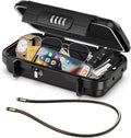LOFICOPER Portable Safe Lock Box, 4 Digit Security Case, Beach Safe Box with Removable Chain, Waterproof Design, for Sports, Beach, Travel, Black by LOFICOPER