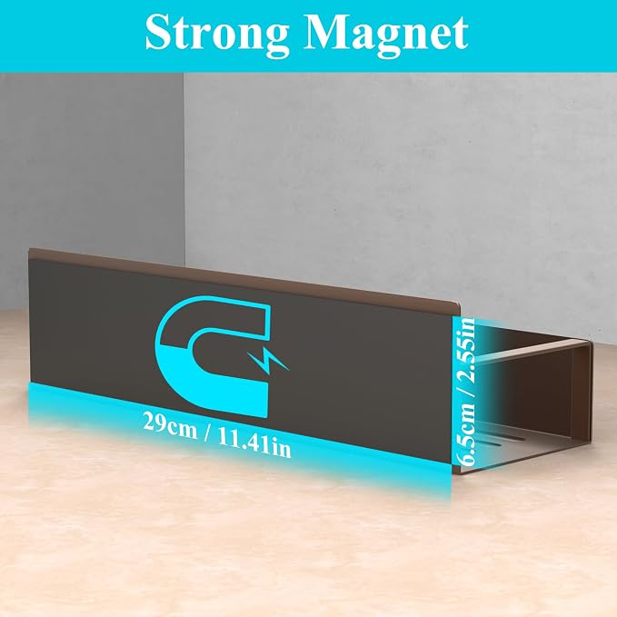 HuggieGems Metal Magnetic Spice Rack for Refrigerator Bronze, 4 Pack | Magnetic Shelves Heavy Duty for Fridge in Kitchen, Seasoning Storage Organizer, For Oven Washer and Dryer, For Heavier Items - Image 3