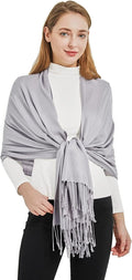 Soft Silky Pashmina Shawl Wraps Solid Colors Scarf for Wedding Evening Dresses by Ronfoxi