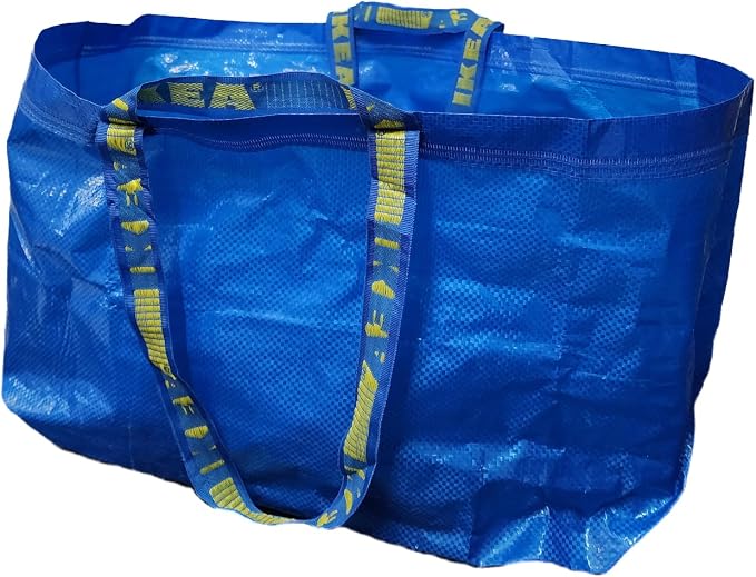 IKEA FRAKTA Carrier Bag, Blue, Large Size Shopping Bag 2 Pcs Set by IKEA