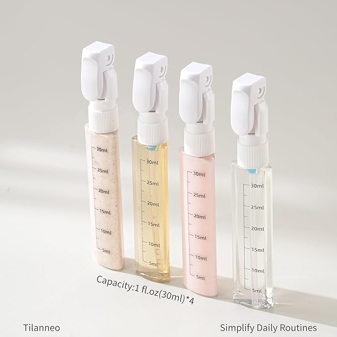 4-in-1 Travel Bottles for Toiletries, Portable Leakproof Pump Dispenser with Foldable Locking Pump, TSA Compliant Refillable Travel Containers for Shampoo, Conditioner, Lotion & Skincare(Key Lime) - Image 5