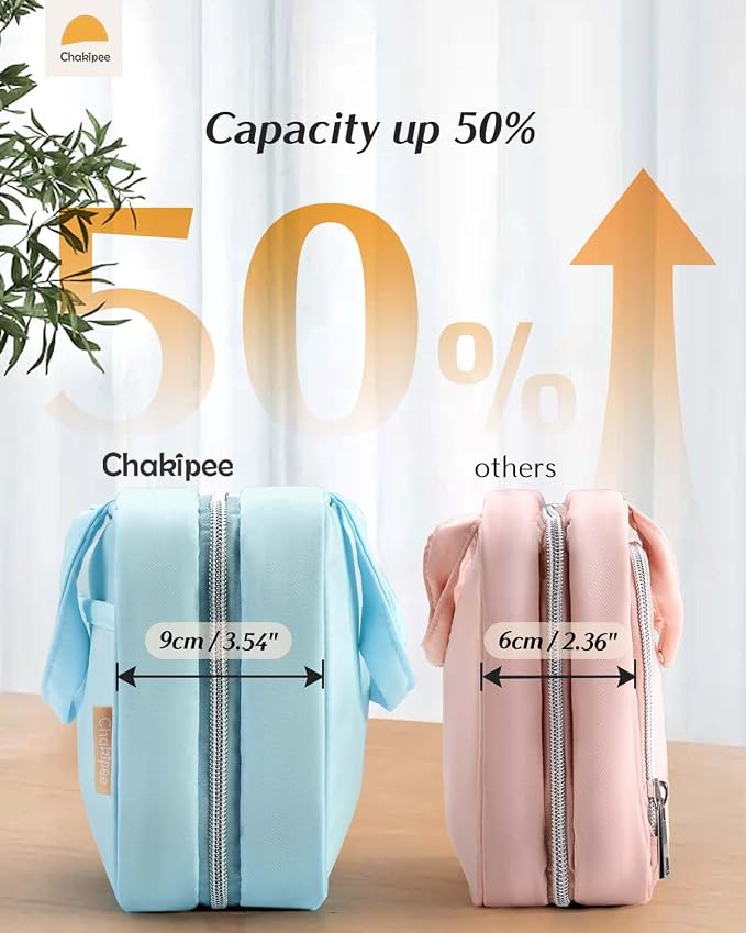 Travel Hanging Toiletry Bag for Women - Waterproof Cosmetic Organizer with Clear Window, Lightweight Bathroom Bags for Essentials, Makeup, Shampoo, Toiletries Blue,Medium - Image 3