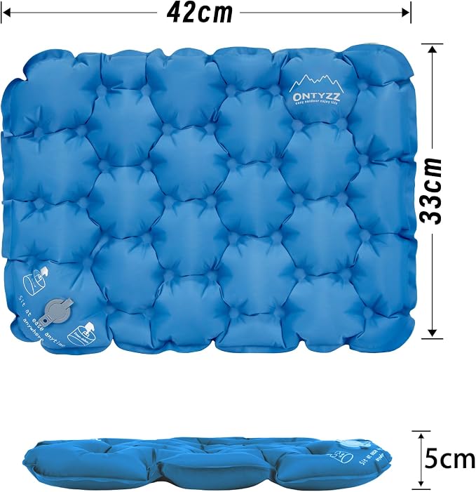 Inflatable Seat Cushion Lightweight Airplane Seat Cushion | Stadium Seat Travel Cushion for Climbing Hiking Office Airplane - Image 3