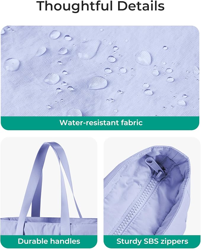 BAGSMART Tote Bag for Women, Tote Bag with Zipper Work Tote with Compartments Nurse Shoulder Hanbag for Travel, Gym - Image 7