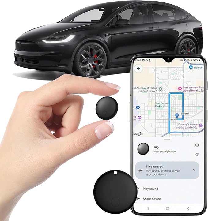 GPS Tracker for Vehicles - No Subscription Tracker Device for Vehicles, No Monthly Fee & SIM Card for Car Tracker Device Hidden for Android and iPhone, IP68 Waterproof, Safe & Durable, Small by Unknown