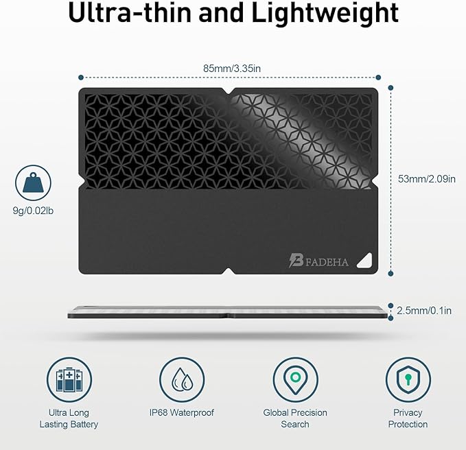 2026 Apple MFi Certified Wallet Tracker Smart Card for Find My | Ultra Thin Air Tracker Tag for Travel, 5 Years+ Staying Power, IP69 Waterproof, Key Finder & Item Locator for Bags, Passport - Image 5
