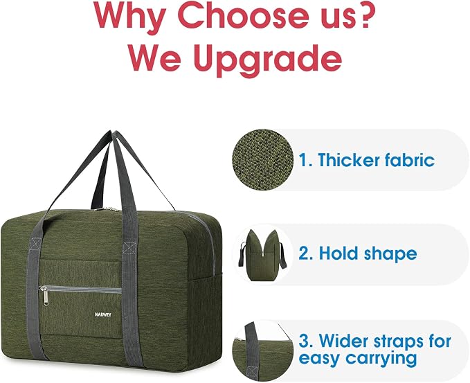 For Spirit Airlines Personal Item Bag Foldable Travel Duffel Bag Tote Carry on Luggage Duffle Overnight for Women and Men - Image 4