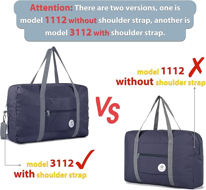 For Spirit Airlines Personal Item Bag Foldable Travel Duffel Bag Tote Carry on Luggage Duffle Overnight for Women and Men - Image 4
