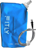 FITLY Soft Flask - Shrink As You Drink Soft Water Bottle for Hydration Pack - Folding Water Bottle Ideal for Running, Hiking, Cycling, Climbing & Rigorous Activity by FITLY
