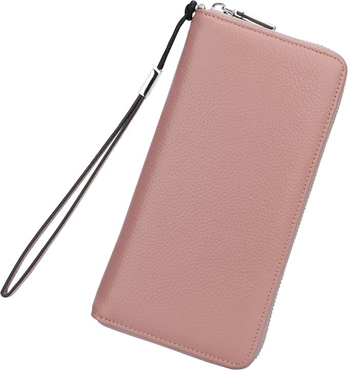 Small Compact Women Wallet RFID Blocking Genuine Leather Bifold Purse with ID Windows by Lavemi