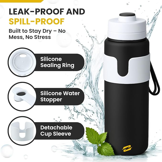 Collapsible Water Bottles – BPA-Free Silicone, Leak-Proof & Lightweight Foldable Water Bottle for Travel, Hiking, Camping, Sports & Everyday Use – Compact, Reusable, Portable, Easy Clean - Image 2