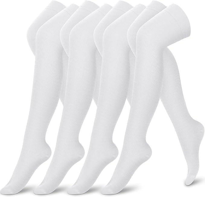 4 Pairs Compression Socks for Women Circulation-Best Support for Nurses,Running,Athletic,Travel by Iseasoo