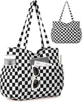 Corduroy Tote Bag for Women,Large Capacity Cute Tote Bags With 6 Pockets,Crossbody Shoulder Handbag for Work Travel Gym by Hatisan