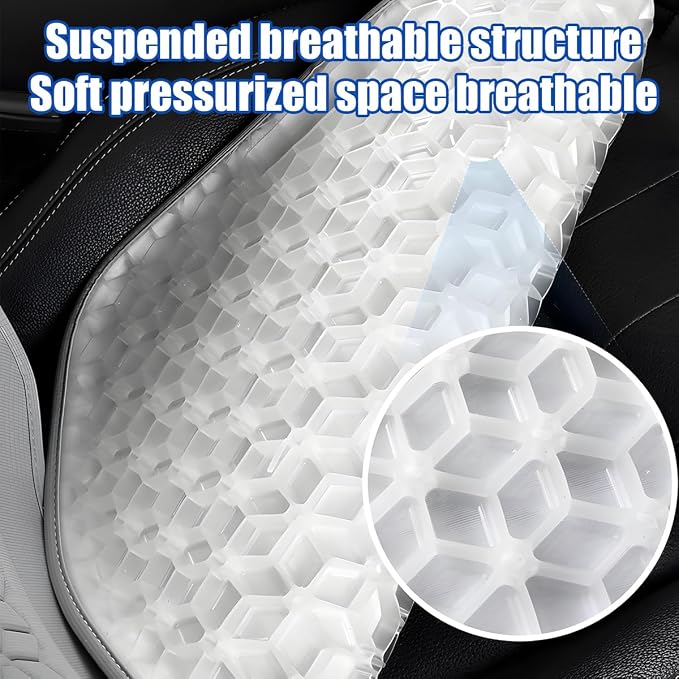 Zpana Gel Car Seat Cushion, Non-Slip Breathable Pad for Driving, Green | Comfortable Automotive Chair Protector Pad, Vehicle Interior Mat Cover Accessories, Universal for SUV Sedan Truck - Image 5