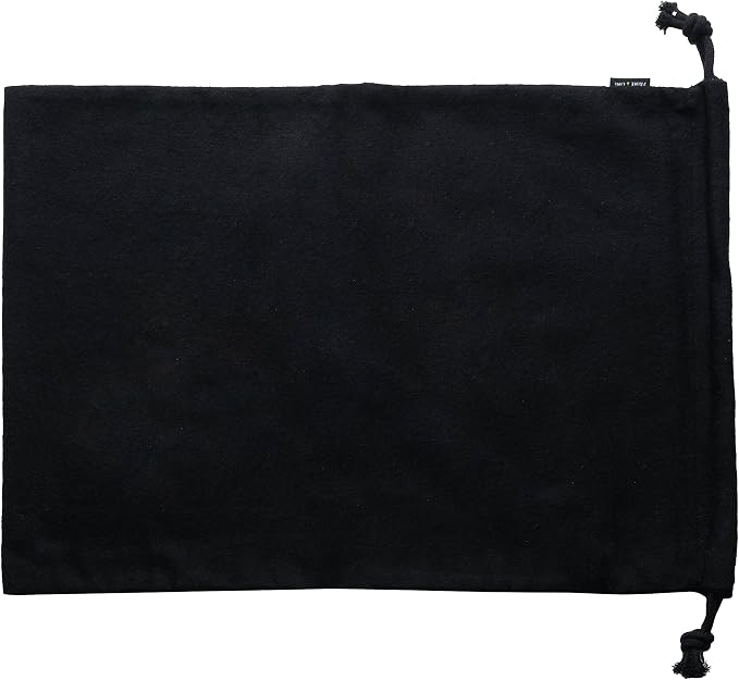 ZENPAC Shoe Bags for Storage, Black Duster Flannel Drawstring Pouch, Washable Breathable Cotton Fabric Cloth for Boots, Travel, Luggage, 12x17, 2 Pack - Image 2