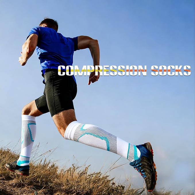 Sooverki Compression Socks for Women and Men Circulation (3/4 Pairs) is Best Support for Running Athletic Cycling Hiking - Image 5