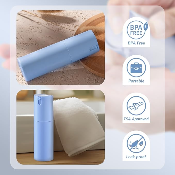 Lulupack Airless Pump Bottles Travel Size, 1 oz 3 PCS Refillable Container | Plastic lotion dispenser, for face cream moisturizer, small skincare, shampoo soap, empty toiletry, cosmetic, leakproof TSA - Image 4