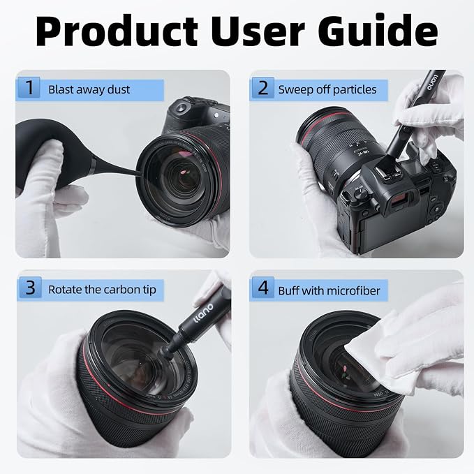 llano 5-in-1 Camera Cleaning Kit Lens Cleaning Kit | for Lens Filter Camera Accessories & Photography Accessories Camera Cleaning Kit for Computer PC MacBook iPhone Camera - Image 2