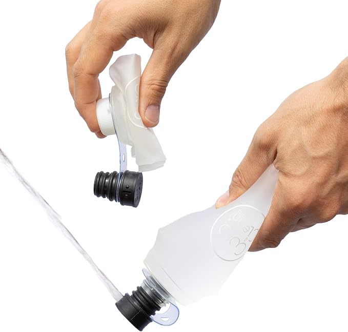 CuloClean Portable Bidet with Flexible Bottle (500ml, 16.9 fl oz) - Ideal for Travel, Hiking, Toilet or Camping. Ultralight (34g, 1.2 oz). Includes CuloClean (Black), Flexible Bottle, and Hanger by CuloClean