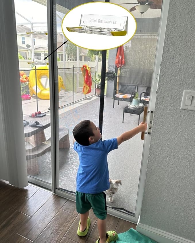 Upgrade Sliding Glass Door Lock 2 Pack - Child Proof & Security Lock, No Drill Easy Install Adhesive Patio Door Lock, Window Stopper for Sliding Windows, Closet Doors, Baby Safety Sliding Door Locks - Image 3