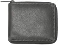 RFID Men's Leather Zipper wallet Zip Around Wallet Bifold Multi Card Holder (Black) by Premiumqualityleatheraccessories