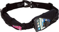 SPIbelt Dual Pocket Pro Running Belt for Men Women, Expandable Pockets, Adjustable Waist, No Bounce, Black with Black Zipper by SPIbelt
