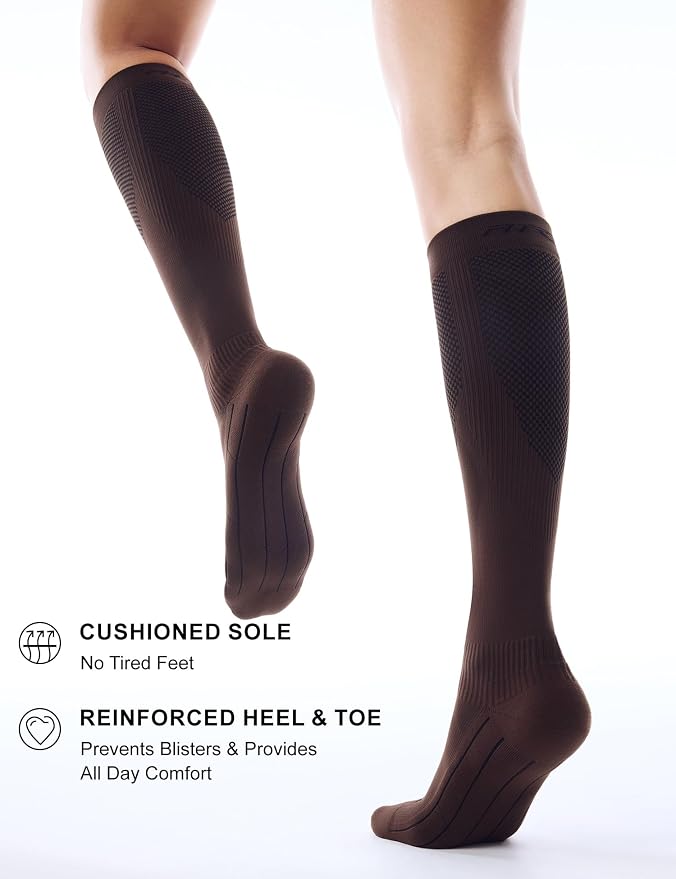 FITRELL 3 Pairs Compression Socks for Women and Men 20-30mmHg-Circulation Support Socks - Image 6
