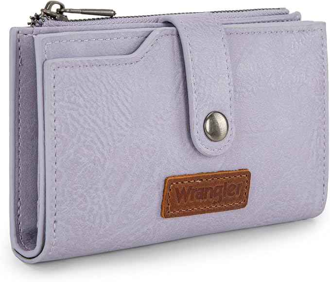 Wrangler Wallet for Women Bifold Card Holder with Zipper and ID Window - Image 4