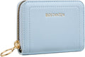 BOSTANTEN Credit Card Holder RFID Small Wallets Woman Zipper Card Wallet | Slim, Compact, Front Pocket, Accordion, Vegan Leather, Thin for Daily Use, Travel, Gifts for Women, Sky Blue by BOSTANTEN