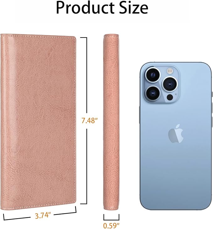 Ultra Slim Thin Leather Women Wallet RFID Blocking Credit Card Holder Bifold Long Ladies Billfold - Image 4
