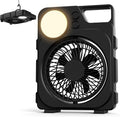 12000mAh Rechargeable Portable Fan, Up to 45H Runtime, Battery Powered Fan with LED Light & Hook, 3 Speeds & 3CCT, Camping Fan for Travel, Camping, Tent, Office, Bedroom by WelcometoPopoIron