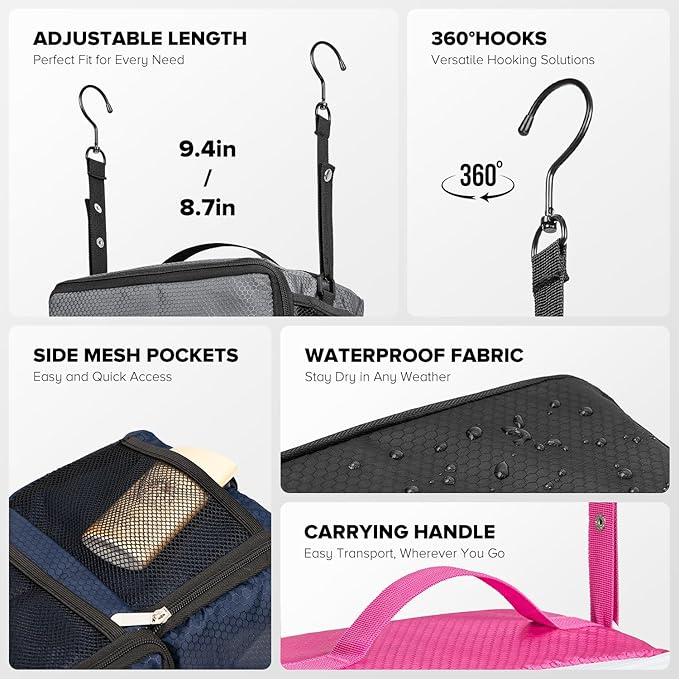 Vokelater Suitcase Organizer - Travel Luggage Hanging Shelves Packing Cube Closet/Collapsible Portable Travel Organizer for Carry-on, Small, Grey - Image 7