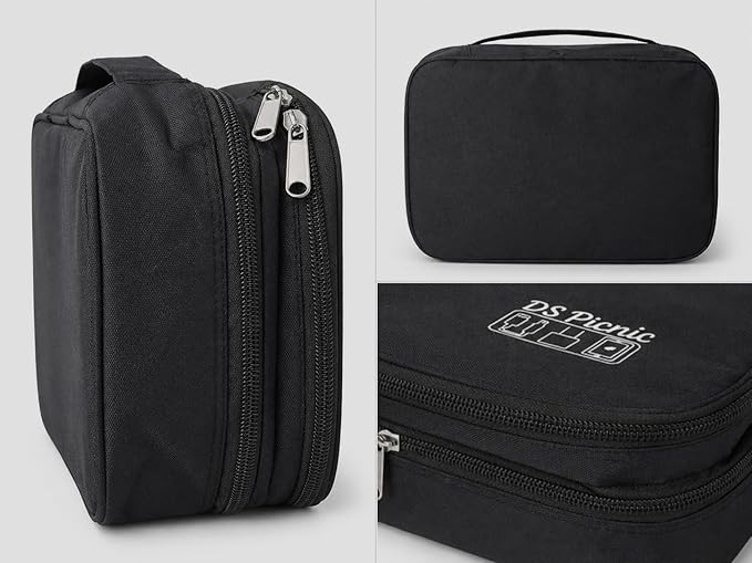 Electronic Organizer Travel Essentials Case, Waterproof Double Layer Cable Storage Pouch Bag for Charger, USB Cords, Power Bank, Phone Mouse SD Card Earphone Camera, Tablet (Up to 11 inch) - Image 3