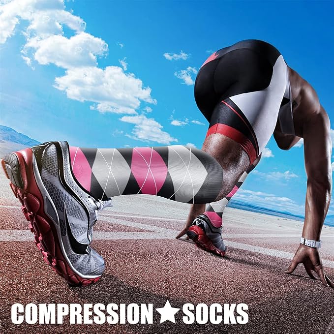 CHARMKING Compression Socks for Women & Men Circulation (3 Pairs) 15-20 mmHg is Best Support for Athletic Running Cycling - Image 2