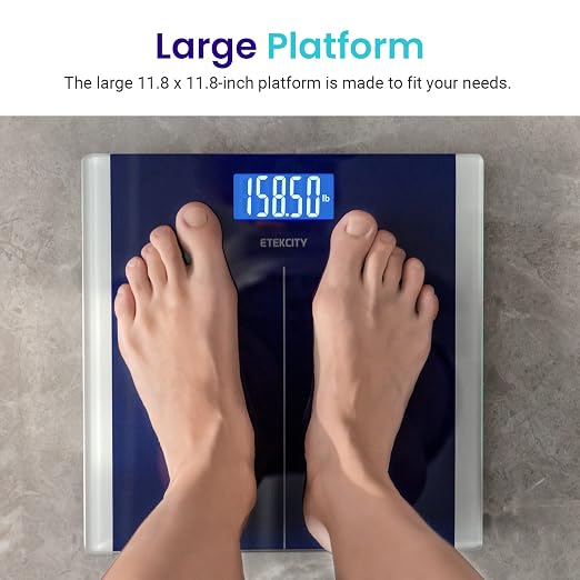 Etekcity Scale for Body Weight, Bathroom Digital Electric Scale for People, Measures Weight up to 400 lbs, Blue (Pack of 5) - Image 5